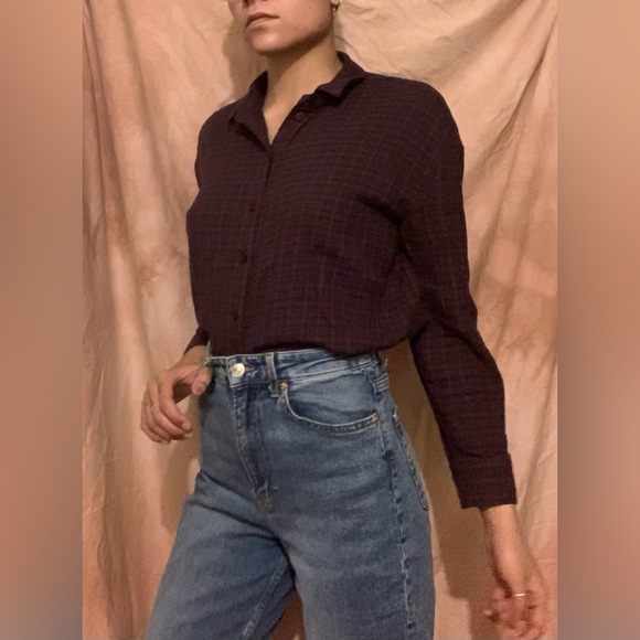 Madewell Tops - Madewell Westlake Pfeiffer Plaid Oversized Button Front Top